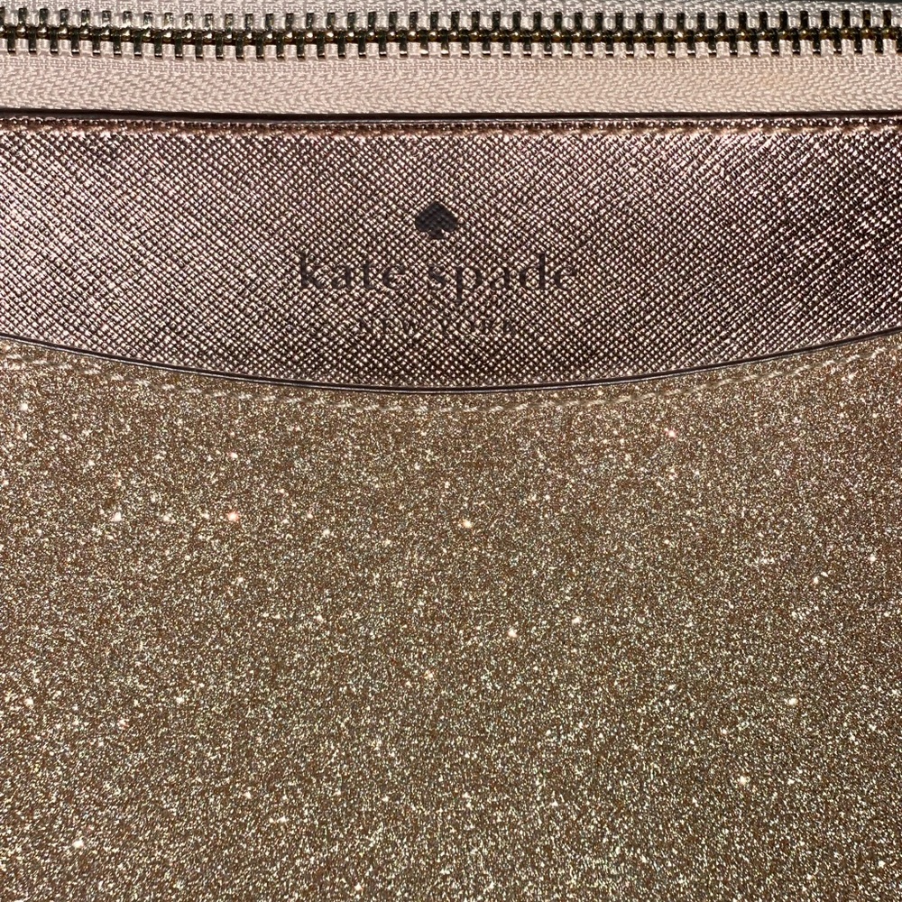 Kate Spade Rose Gold Shimmering Tote Bag with Textured Finish - Picture 3 of 10